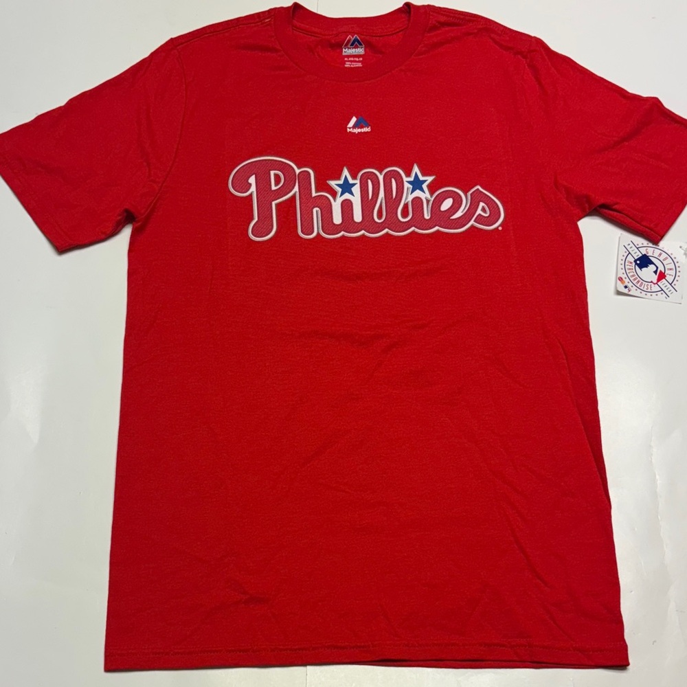 Majestic Philadelphia Phillies Red Logo Tee